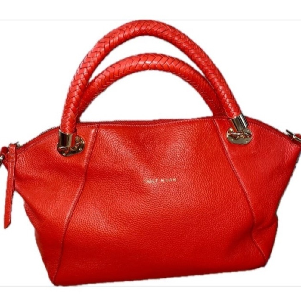 Cole Haan Red Leather Hand Bag